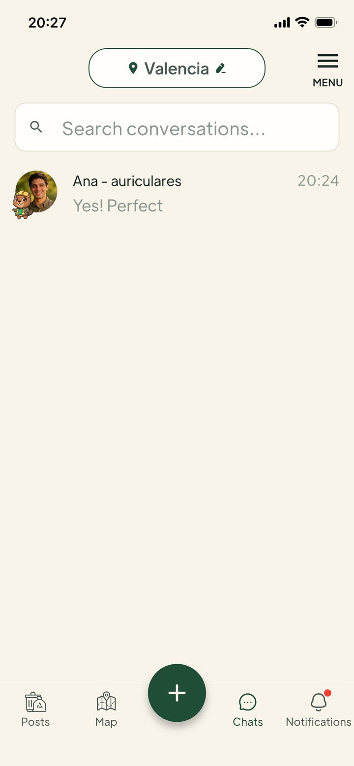 Givore app chat list