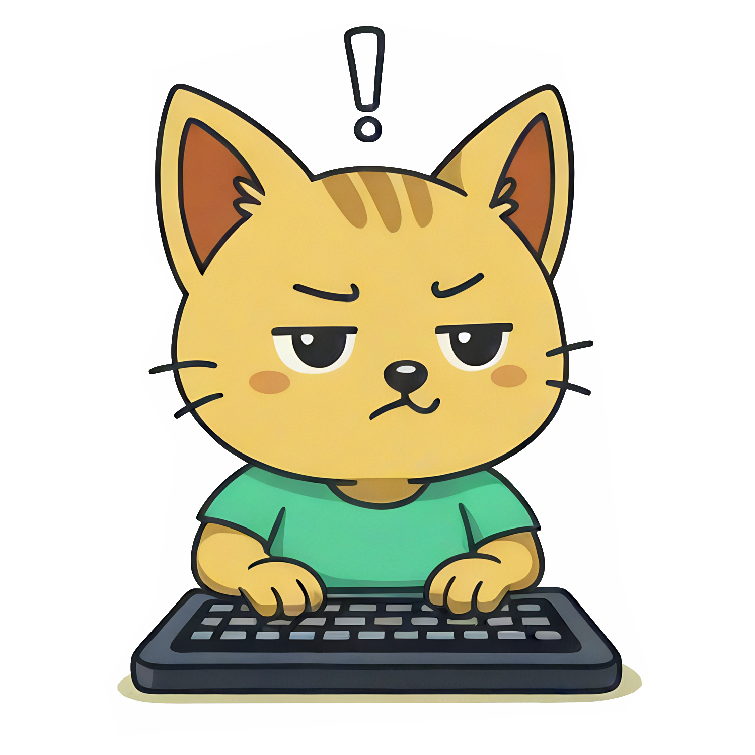 Givore cat mascot working on social recycling app